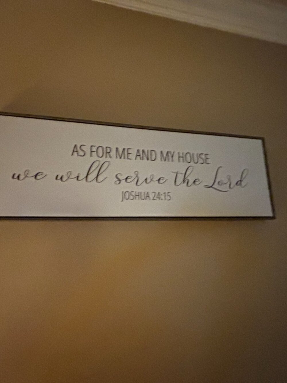 “As For Me and My House We Will Serve the Lord” Wall Sign - Picture 2 of 2